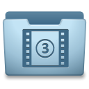 Ocean Blue Movies Icon 128x128 png